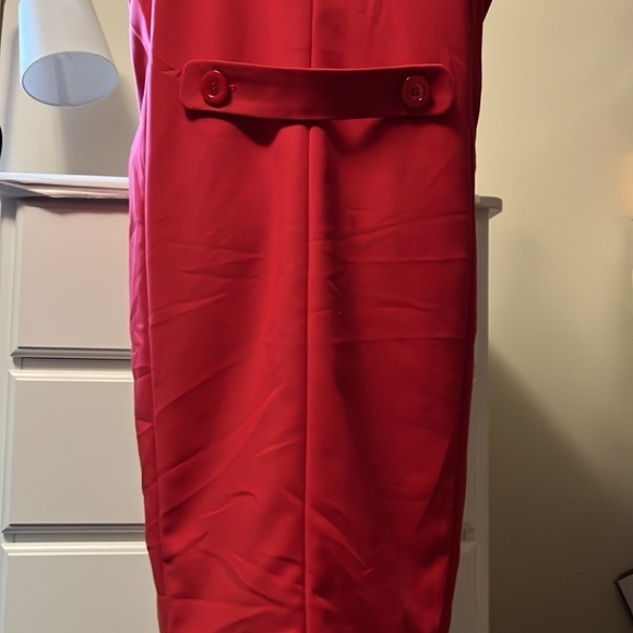 Doncaster collection red sleeveless nylon dress - Picture 5 of 11